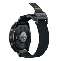 Aulumu C11 Mag-Buckle Slim Řemínek pro Garmin Watch (QuickFit 26mm), černá přezka, černý řemínek