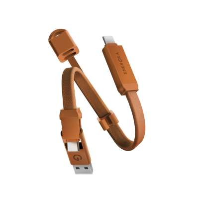 ENERGEA Sheath Key 2v1 nabíjecí a datový kabel na klíčenku (60 W), Orange