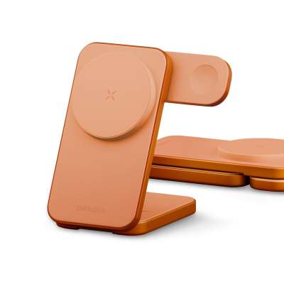 ENERGEA MagTrio 2 skládací bezdrátová nabíječka 3v1 Qi2, Orange