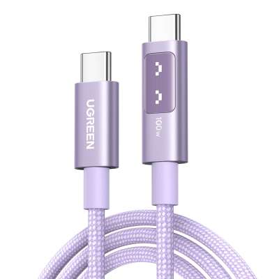 UGREEN 65092 Rychlonabíjecí kabel USB-C na USB-C Fialový 1m