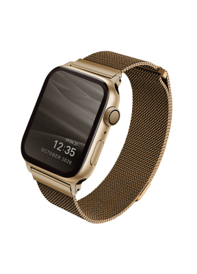 Uniq Dante ocelový řemínek Apple Watch 44/42mm zlatý
